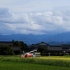 晴れ間・・・稲刈りが進みます^^♪