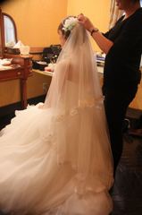 ベールをつけて