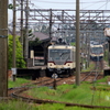 ダイコン電車のすれ違い