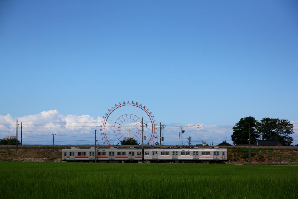 赤いアクセント