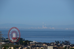 富山湾と観覧車