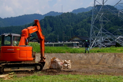 重機とダイコン君～♪