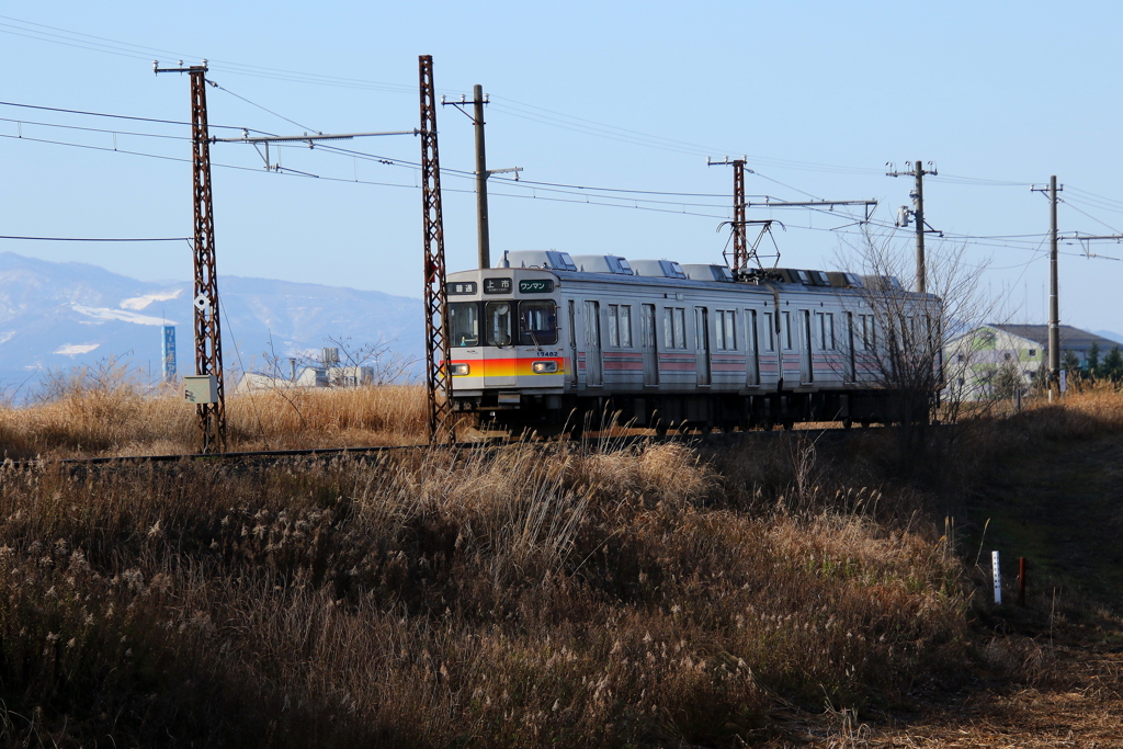 引退したダイコン君に変わって走る電車君