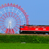 観覧車とレッドサンダー君～♪