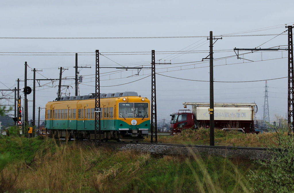 雨の中走ります～♪