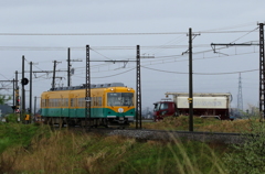 雨の中走ります～♪