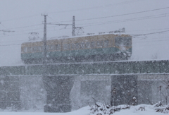 降りしきる雪