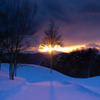 雪の夕暮れ