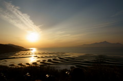御輿来海岸の夕景（名勝地）