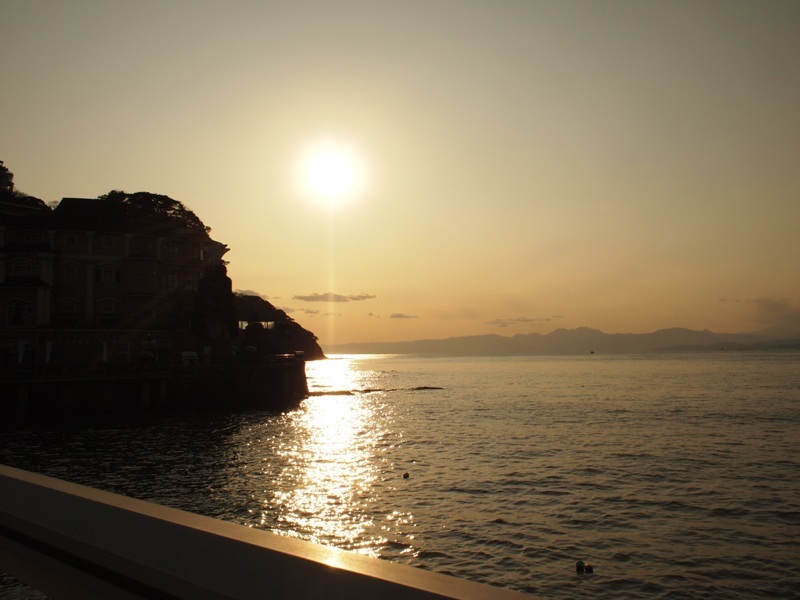 夕日のキラキラ