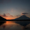 精進湖から、夜明け前