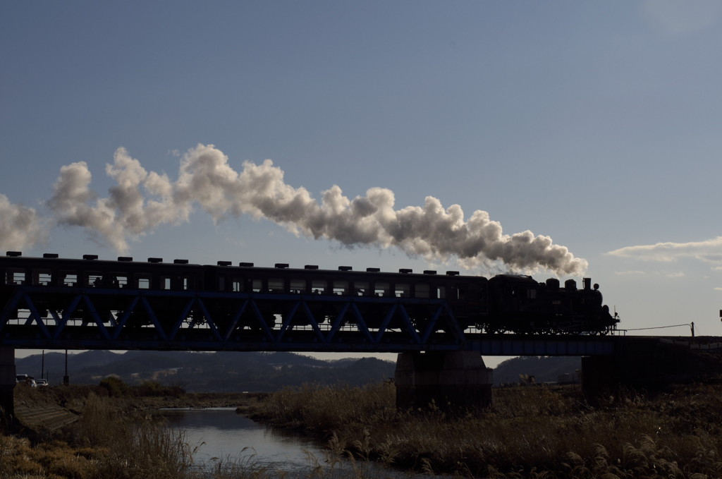 小貝川を渡る汽車