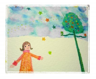 イラスト秋の夜