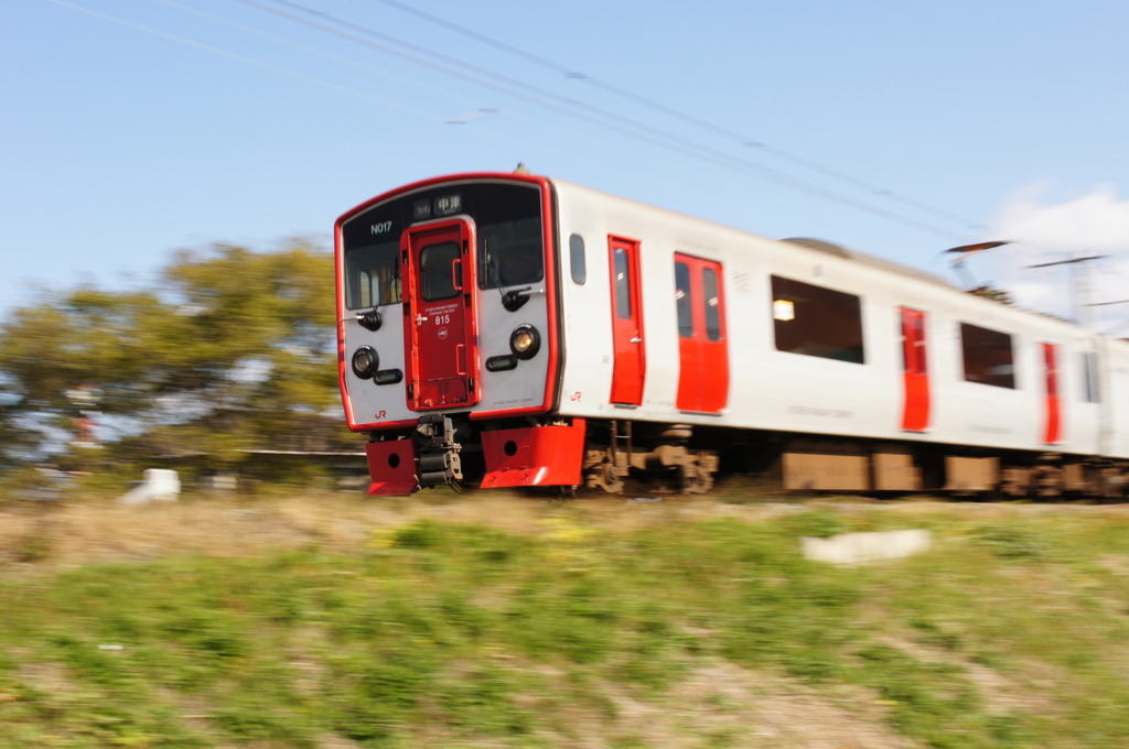 初！電車・流し撮り