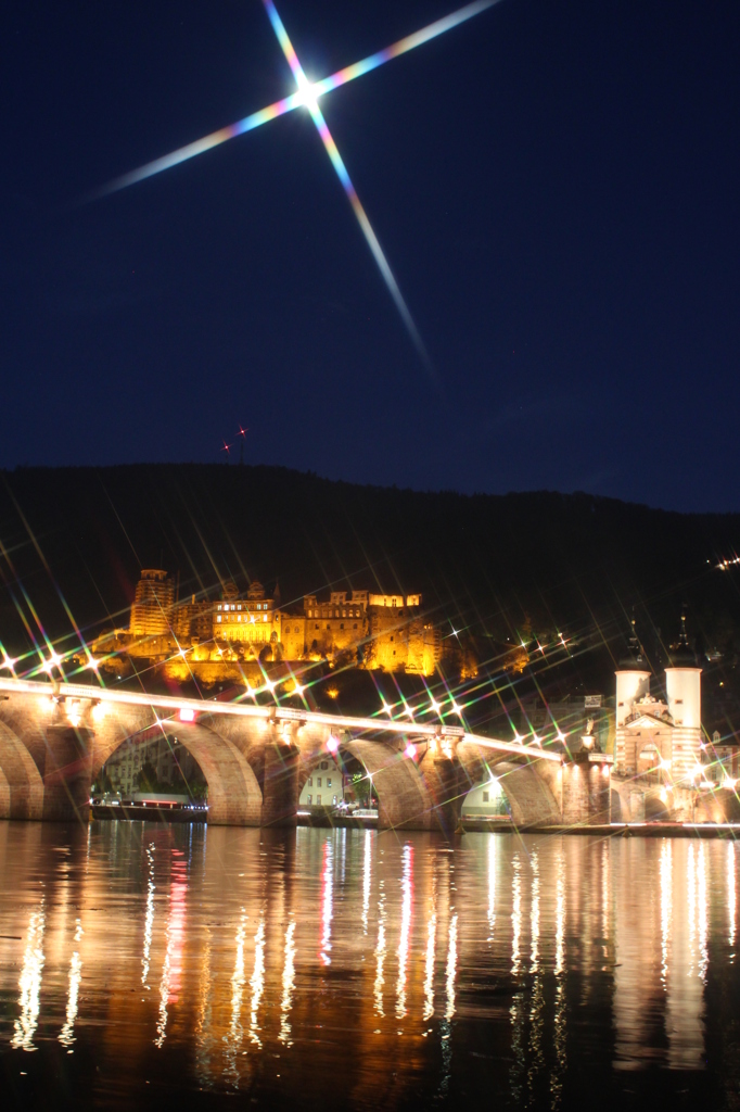 Schloss Heidelberg under the moon-1