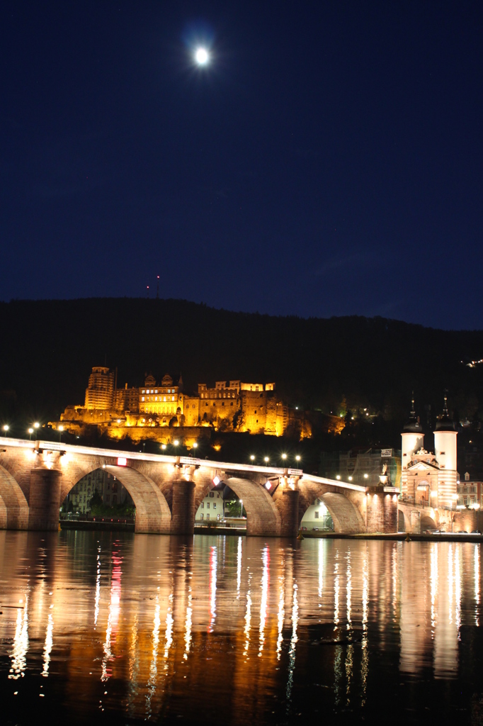 Schloss Heidelberg under the moon-2