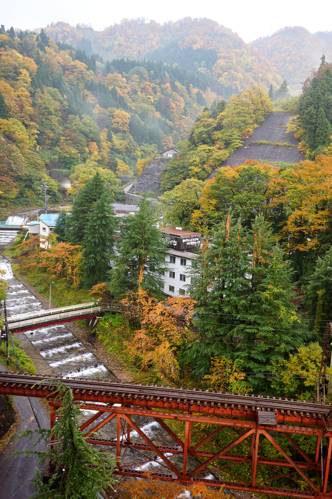 宇奈月温泉の秋