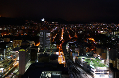 札幌ＪＲタワーホテル34階の夜景
