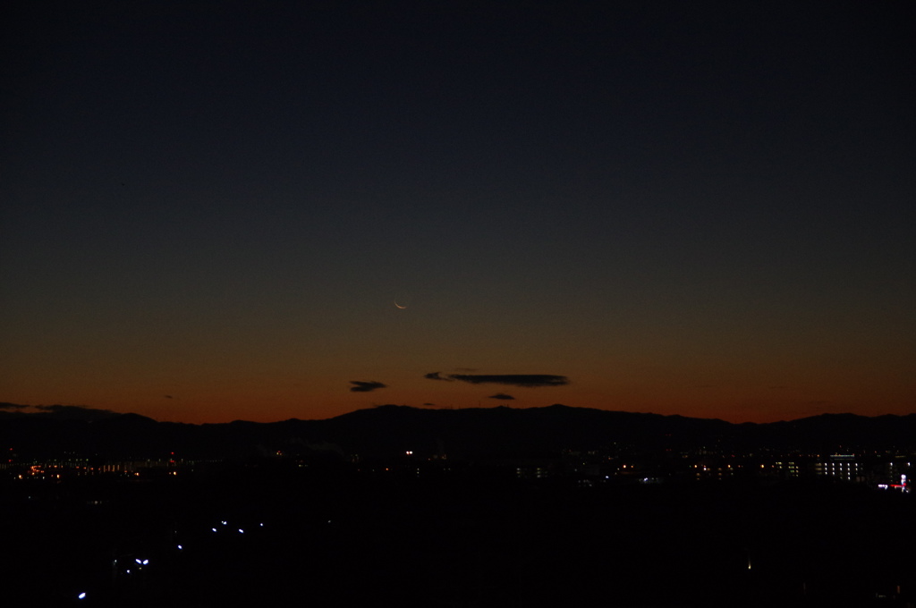 今朝の月