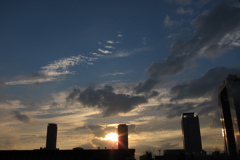 Sunset view in Osaka