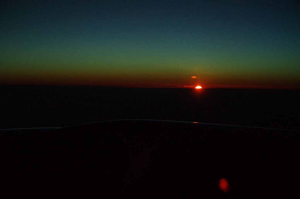 Sunset view from the sky