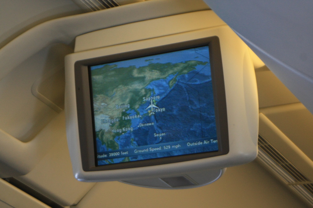 機内にて