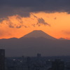 富士山と、　くもと、　光