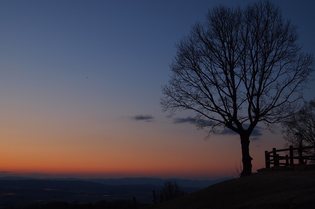 若草山の夕暮れ