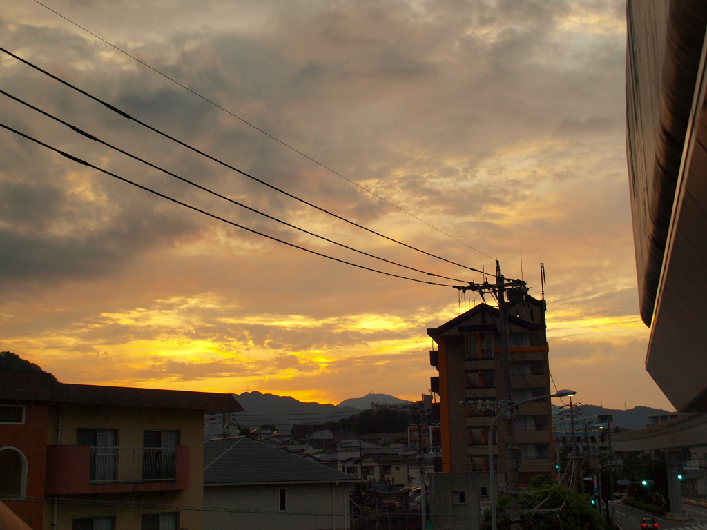 帰り道の夕焼け