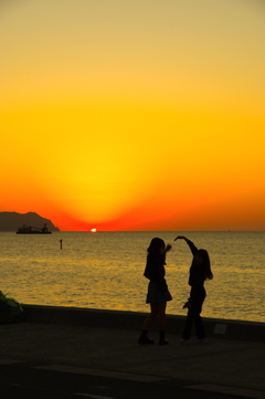 ハートのサンセット･リング