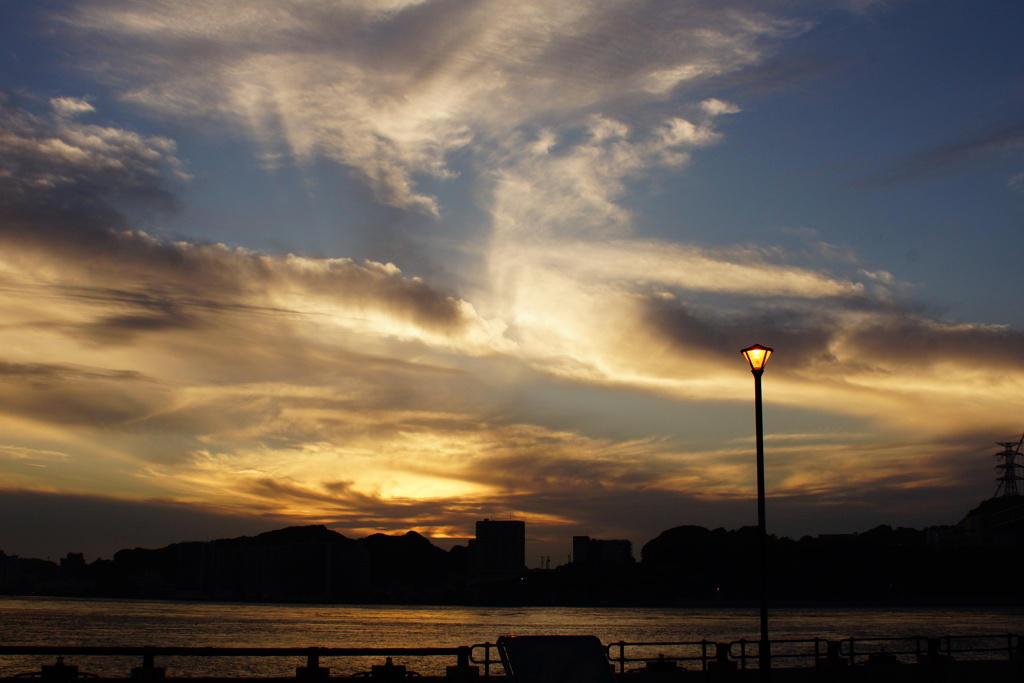 海峡の夕焼け