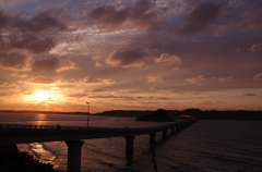 夕焼けと潮風