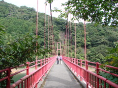 吊り橋を行く