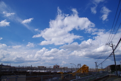 新幹線の見える公園