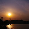 海岸の夕日