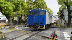 小径を行く、細い轍