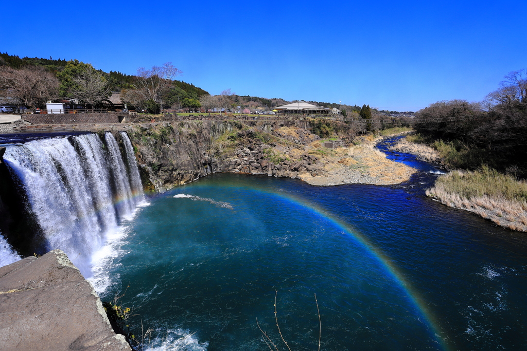 Rainbow across the blue