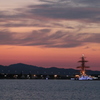 夕焼けと海王丸