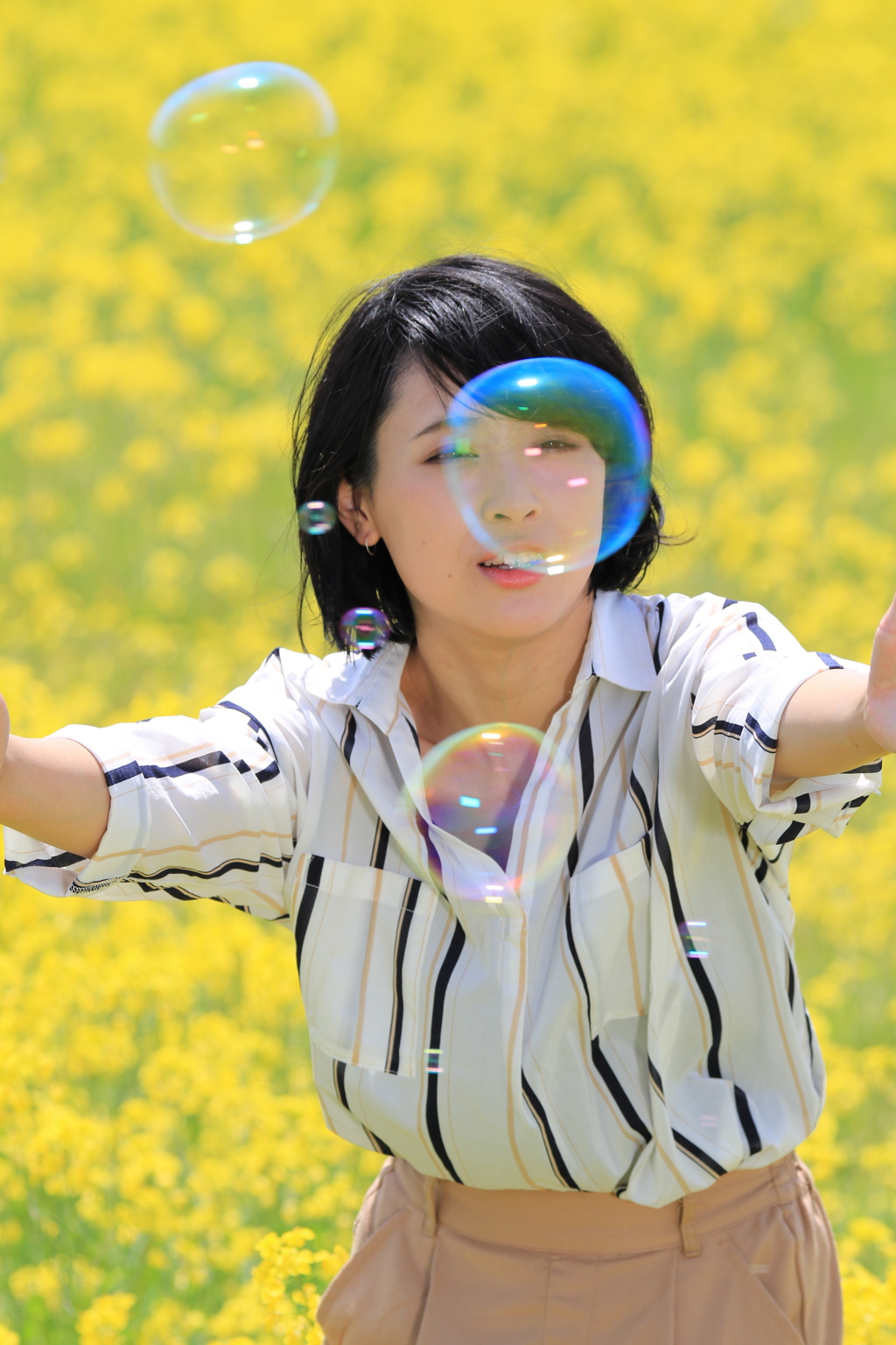 シャボン玉つかまえるぞっ！