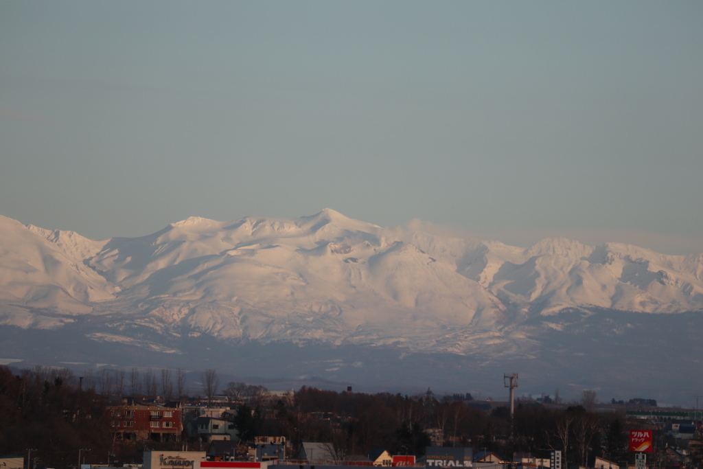大雪山の朝焼け