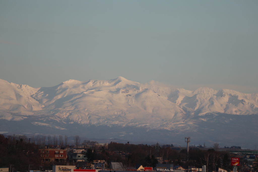 大雪山の朝焼け