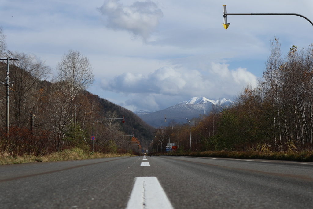 層雲峡の途中