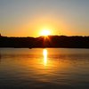 亀山湖の夕日