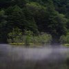 明神湖朝霧