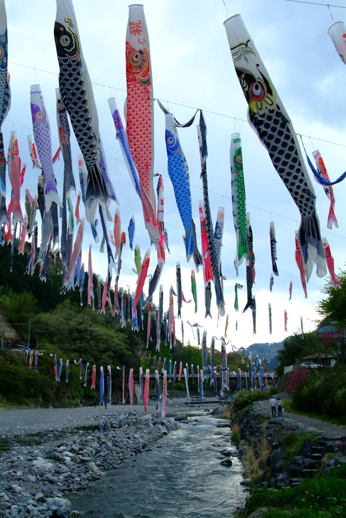群馬県　神川町　鯉のぼり