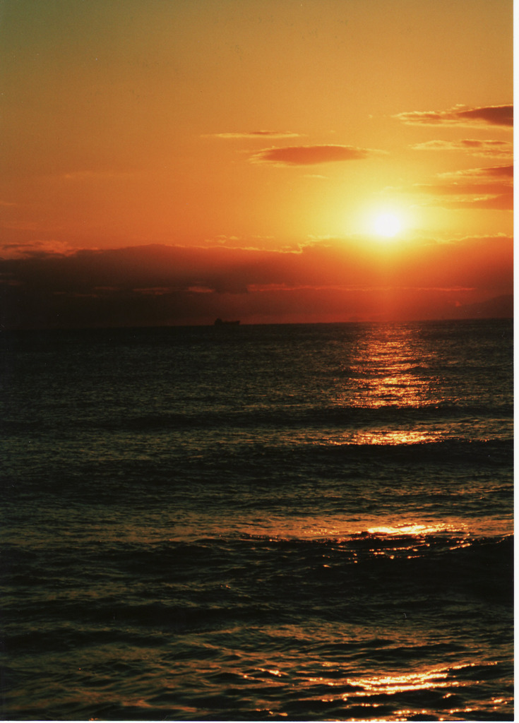 鋸南町の夕日