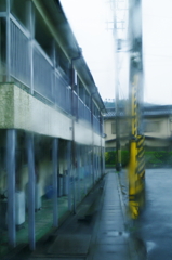 雨に