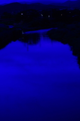 on the blue