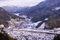 雪町の夕暮れ