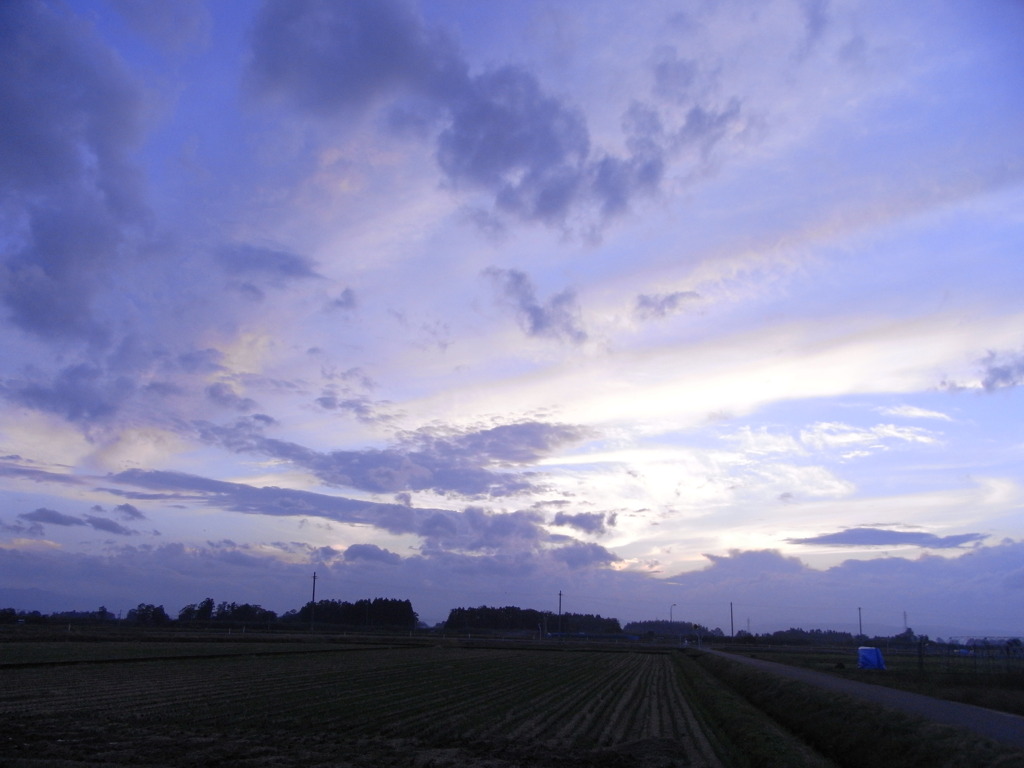 秋田の夕景